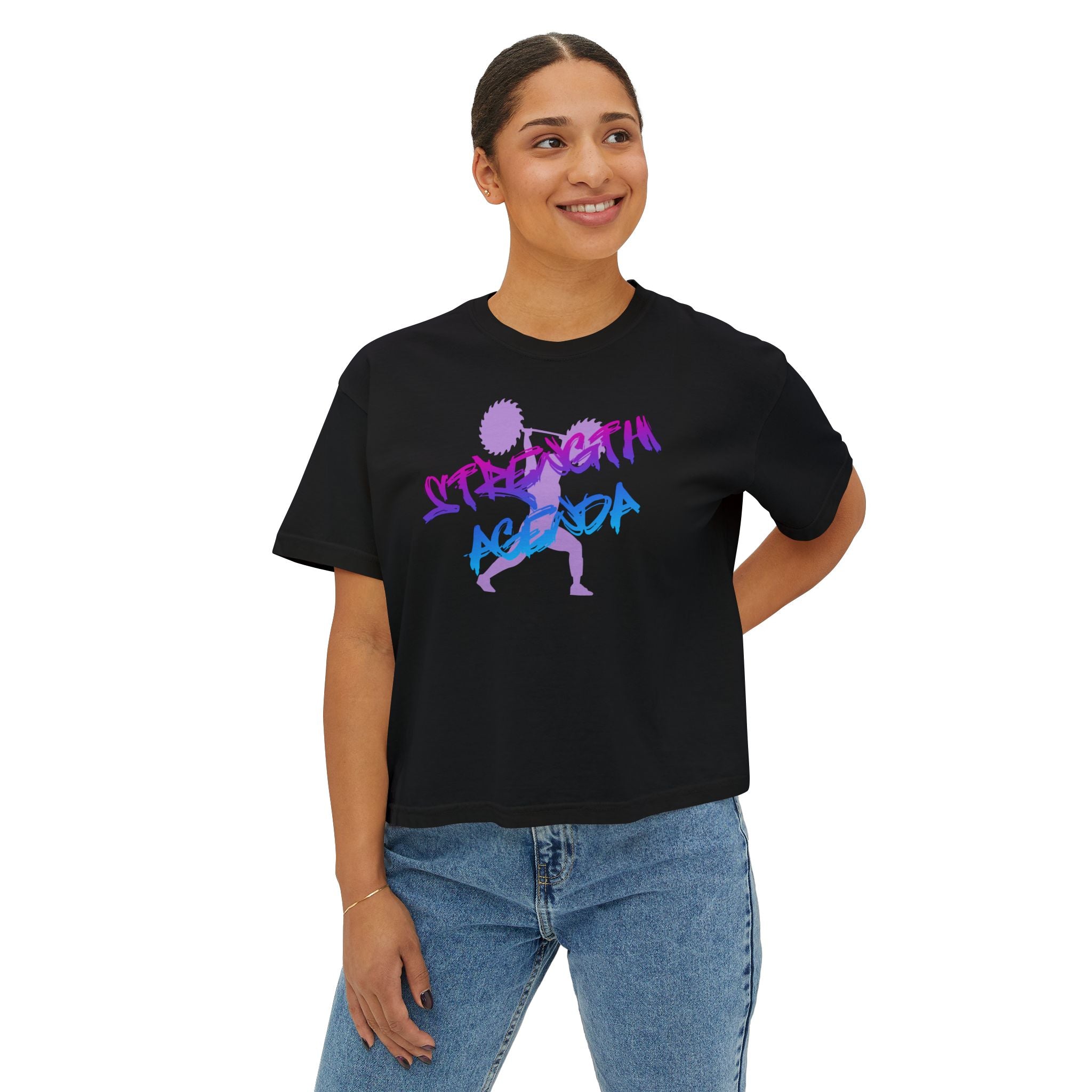 Strength Agenda Summer Vibes Boxy Cut Women's Tee