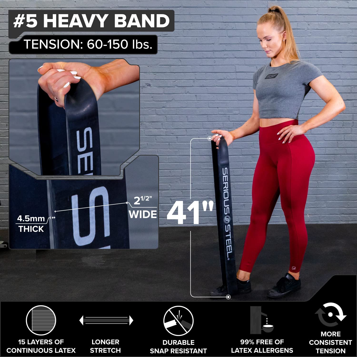 41" Micro Mini Resistance Band (2-15 lbs)