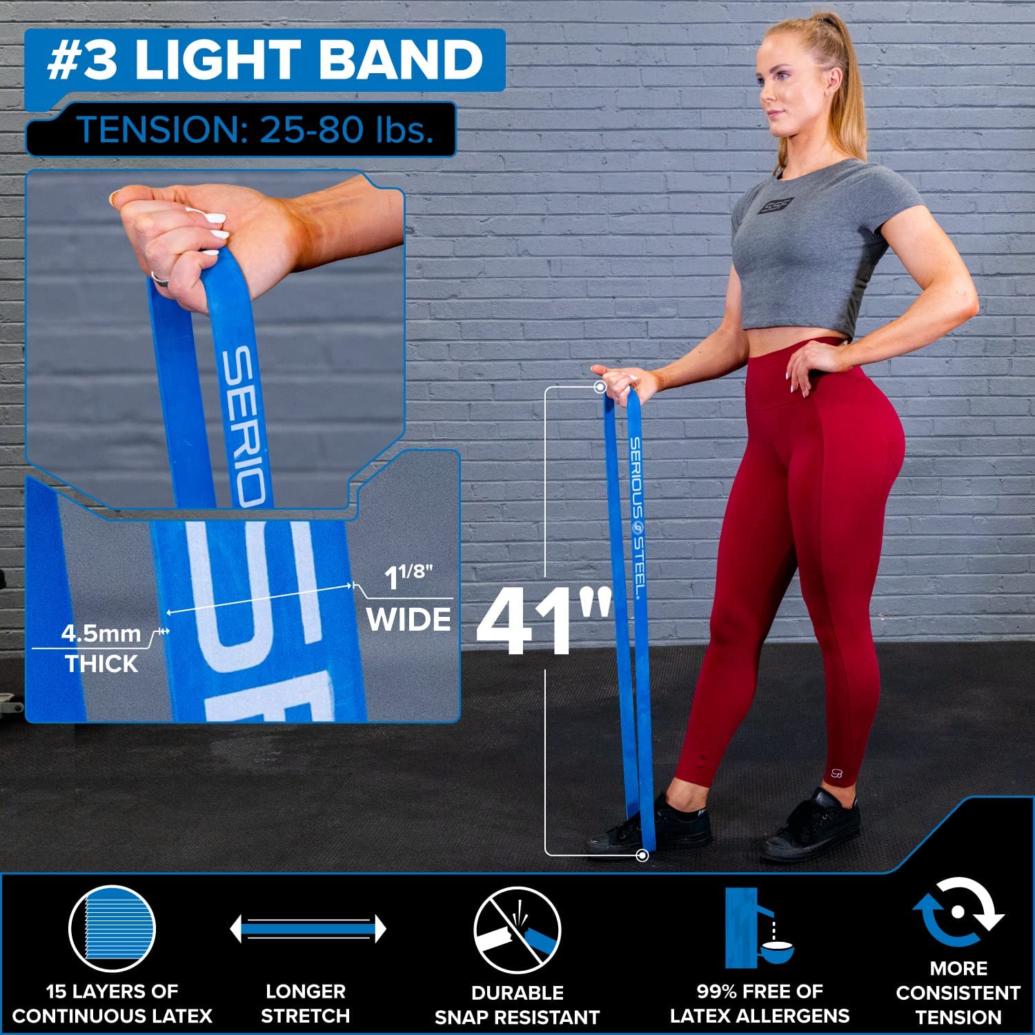41" Micro Mini Resistance Band (2-15 lbs)